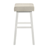 Lenon - Modern Farmhouse Wood Bar Height Kitchen Bar Stool