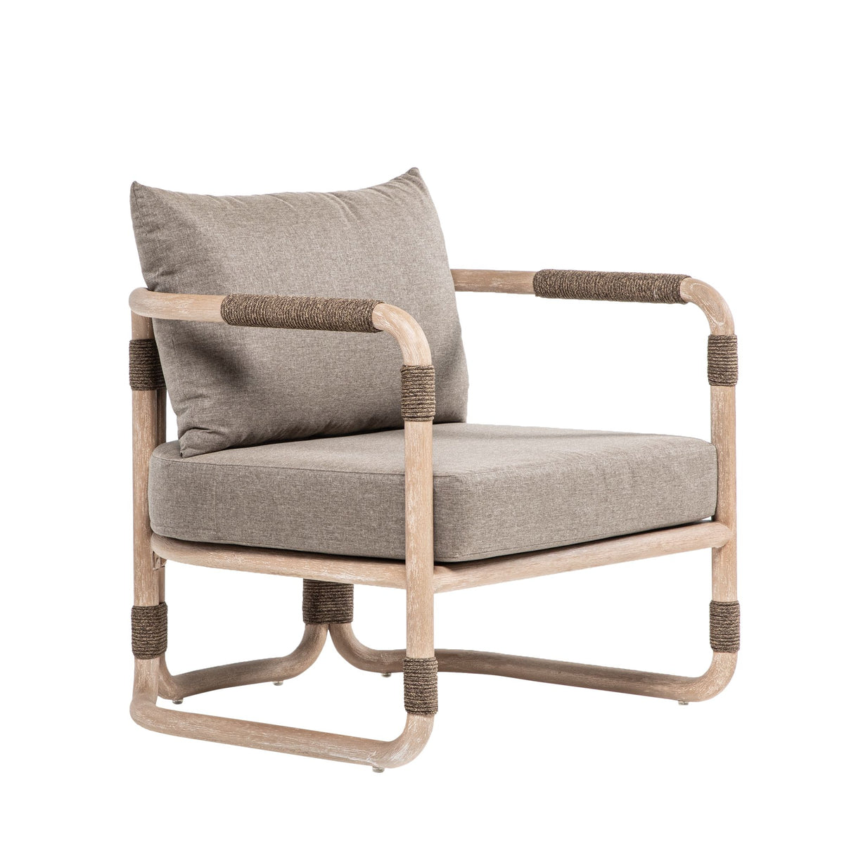 Baja - Outdoor Lounge Chair With Cushion - Brown Eucalyptus / Brown