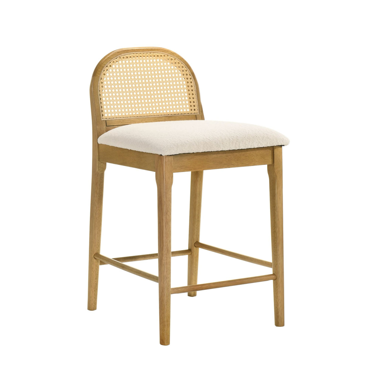 Lucio - Modern Farmhouse Wood Counter Height Kitchen Bar Stool