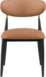 Ronda - Vegan Leather Upholstered Dining Side Chair - Black Legs