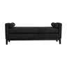 Upholstered End Of Bed Bench With Arms & 2 Bolsters For Bedroom
