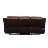 Jaylen - Motion Sofa - Toffee & Espresso Polished Microfiber