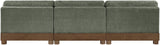 Turin - Chenille Fabric Upholstered Modular Sectional - Green