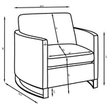 Rufo - Upholstered Curved Track Arm Chair - Beige