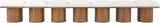 Pavilion - 7 Piece Modular Bench With Brown Base