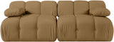 Orin - Velvet Performance Fabric Upholstered 2 Piece Modular Sofa