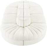 Rummi - Oval Velvet Performance Fabric Upholstered 8 Piece Modular Sectional
