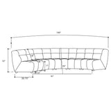 Oliver - 5 Piece Upholstered Sectional Sofa With Curved Silhouette - Ivory