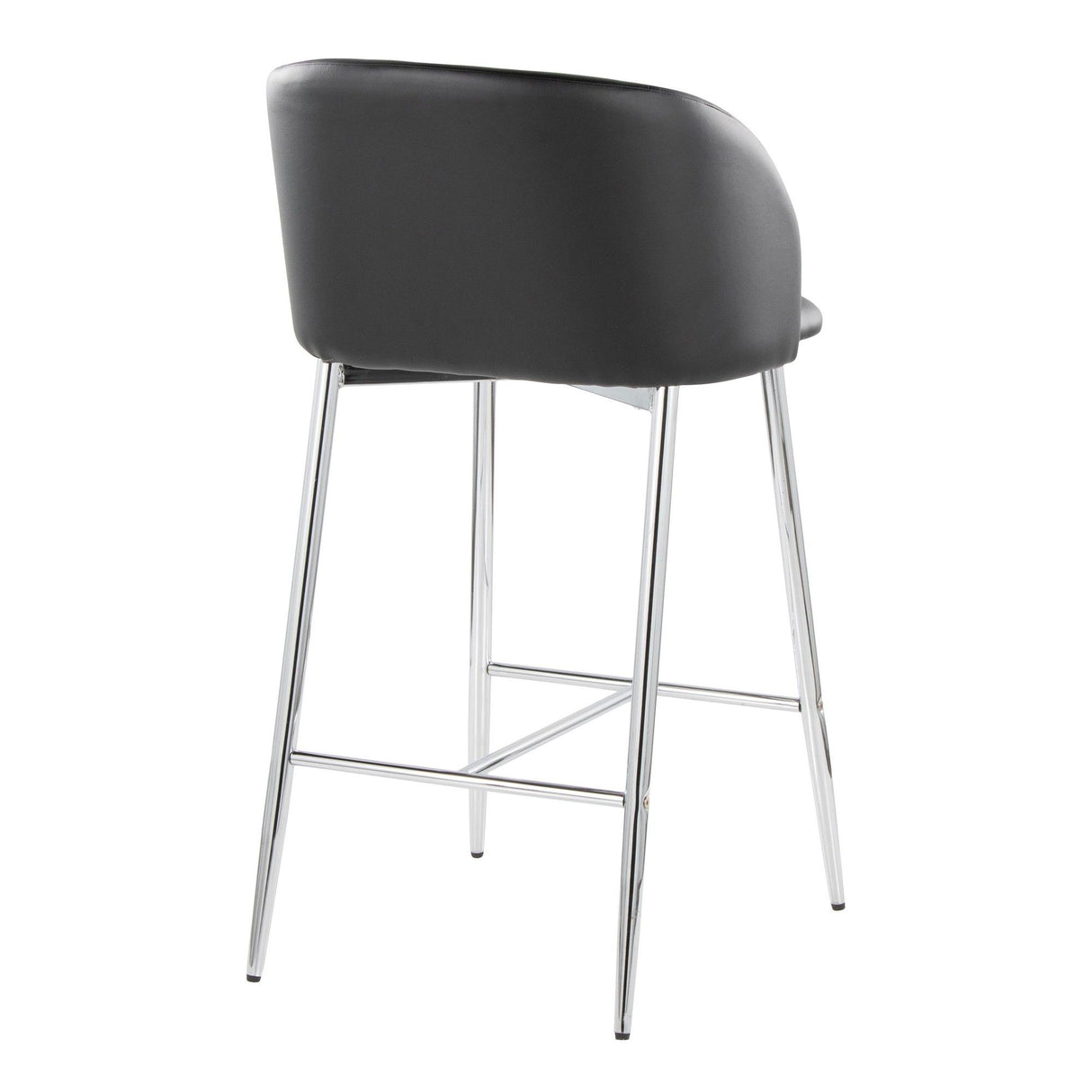Fran - Fixed-Height Counter Stool (Set of 2) - Silver Metal Base