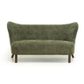 Nordic Chair Laid Back Loveseats With Curved Backres, No Armrests