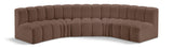 Arc - Faux Leather 5 Piece U-Shaped Modular Sofa