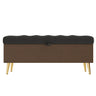 Modern Tufted Storage Ottoman Bench With Metal Legs