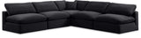 Comfy - 5 Piece Velvet Modular Corner Armless Sectional