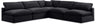 Comfy - 5 Piece Velvet Modular Corner Armless Sectional