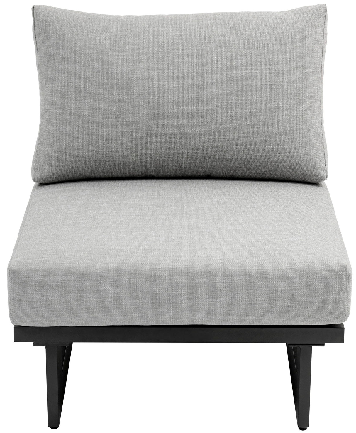 Maldives - Water Resistant Outdoor Patio Armless Chair With Gray Frame