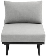 Maldives - Water Resistant Outdoor Patio Armless Chair With Gray Frame
