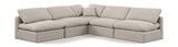 Indulge - Linen 5 Piece Modular Corner Armless Sectional