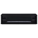 Deiter - 79" TV Stand Fireplace Media Console - Black