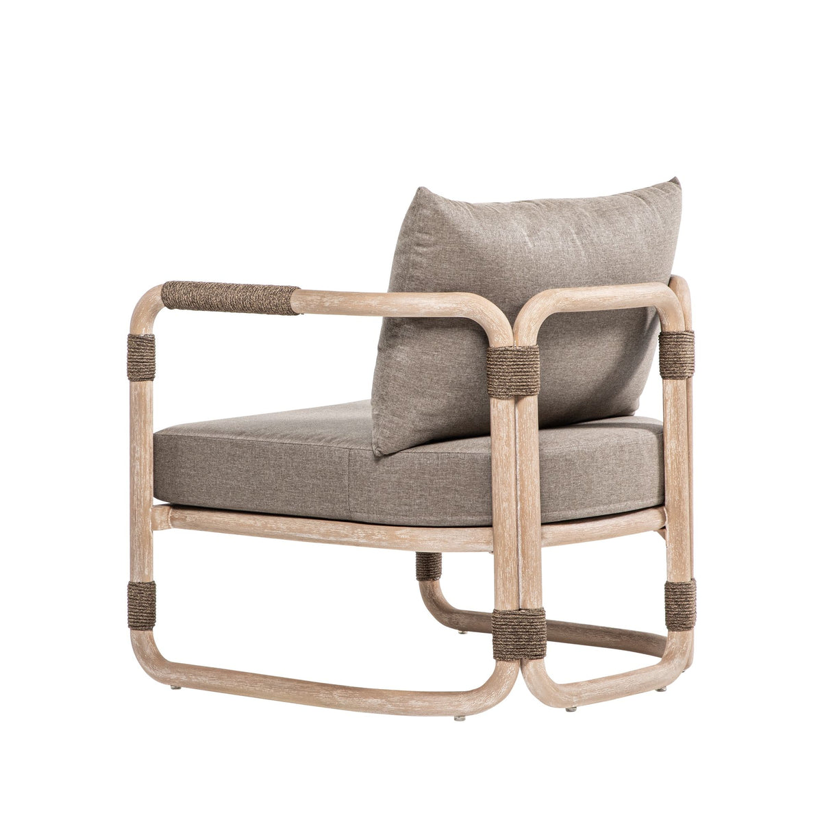 Baja - Outdoor Lounge Chair With Cushion - Brown Eucalyptus / Brown