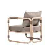 Baja - Outdoor Lounge Chair With Cushion - Brown Eucalyptus / Brown