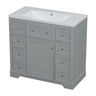 Modern Bathroom Vanity With Sink Combo, 6 Drawers And 1 Cabinet