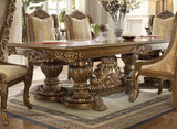 HD-8011 - Dining Table - Antique Gold / Pefect Brown