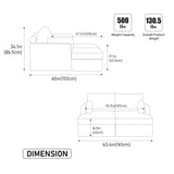 Wide Sofa Bed - Taupe