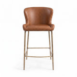 Modern Counter Stool With Upholstered Seat