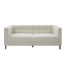 Modern 3 Seater Sofa, Upholstered Couch With Curved Armrests