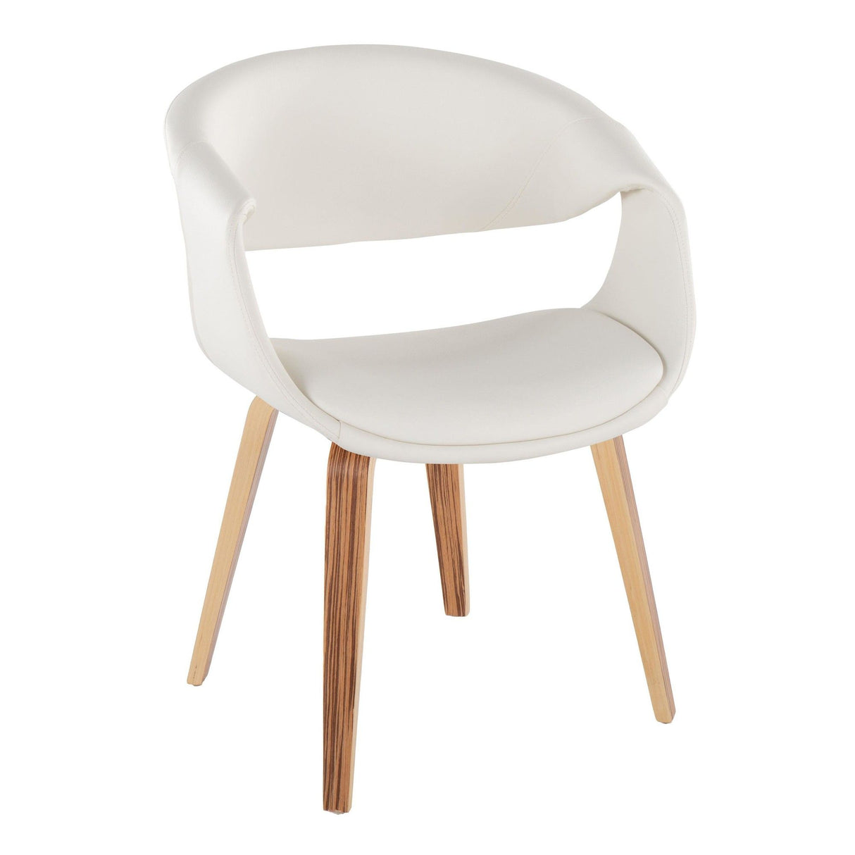 Curvo - Upholstered Chair (Set of 2) - Zebra Wood Legs