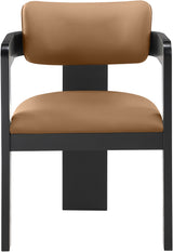 Sacha - Vegan Leather Upholstered Dining Chair With Black Base (Set of 2)
