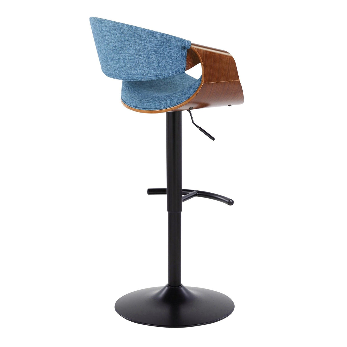 Curvo - Adjustable Barstool (Set of 2) - Black Base