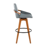 Cosmo - 29" Fixed-Height Barstool With Swivel - Walnut Bamboo