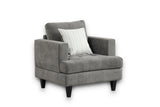 Callaway - Chair With Throw Pillow - Gray