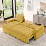 Convertible L Shaped Sleeper Sofa Bed With Reversible Chaise And Storage