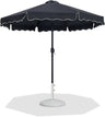Amalfi - Patio Umbrella - White Base / Black Pole