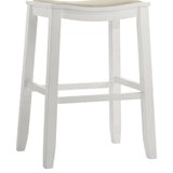 Iyani - Coastal Modern Wood Bar Height Kitchen Bar Stool