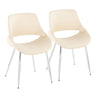 Fabrizzi - Mid-Century Modern Accent / Dining Chair (Set of 2) - Chrome Metal
