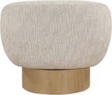 Avella - Interwoven Fabric Swivel Accent Chair - Light Brown Base