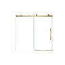 Frameless Single Sliding Shower Door With Handle And Square Tube Track