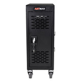 16 Bay Mobile School Charging Cart Station For Chromebook, Tablet And Laptop Computer With Power Strip Included