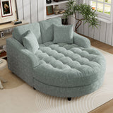 Modern Chaise Lounge Upholstered Sofa Couch With Tufted Seat And Detachable Pillows For Living Room
