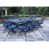 Rectangular Metal Dining Set With Cushions