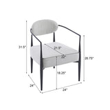 Modern Upholstered Accent Armchair With Pocket Spring Seat