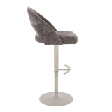 Renee - Adjustable Barstool (Set of 2) - Pearl Gray Base