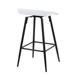 Ale - Contemporary Fixed Height Counter Stool (Set of 2) - Black Steel Frame