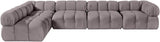 Orin - Velvet 5 Piece Modular Sectional