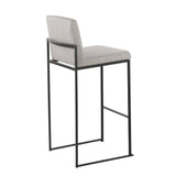 Fuji - High Back Barstool - Black Steel Legs