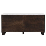 Edwyn - Server With Marble Top - Natural Marble Top & Espresso Finish
