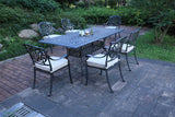Rectangular Long Dining Set With Sunbrella Cushions